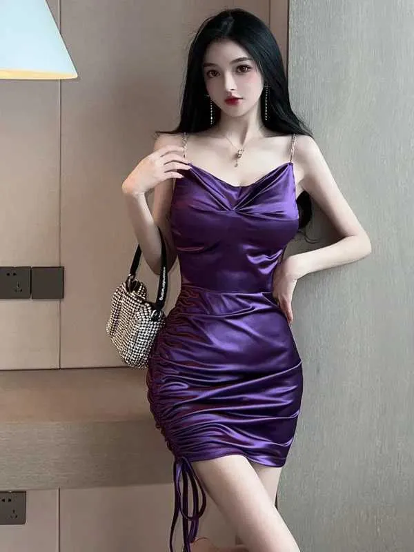 Women's Satin V-Neck Off-Shoulder Rockabilly Dress with Hip Strap - Evening  Party from Dhgate Runway Dresses - price 24.19