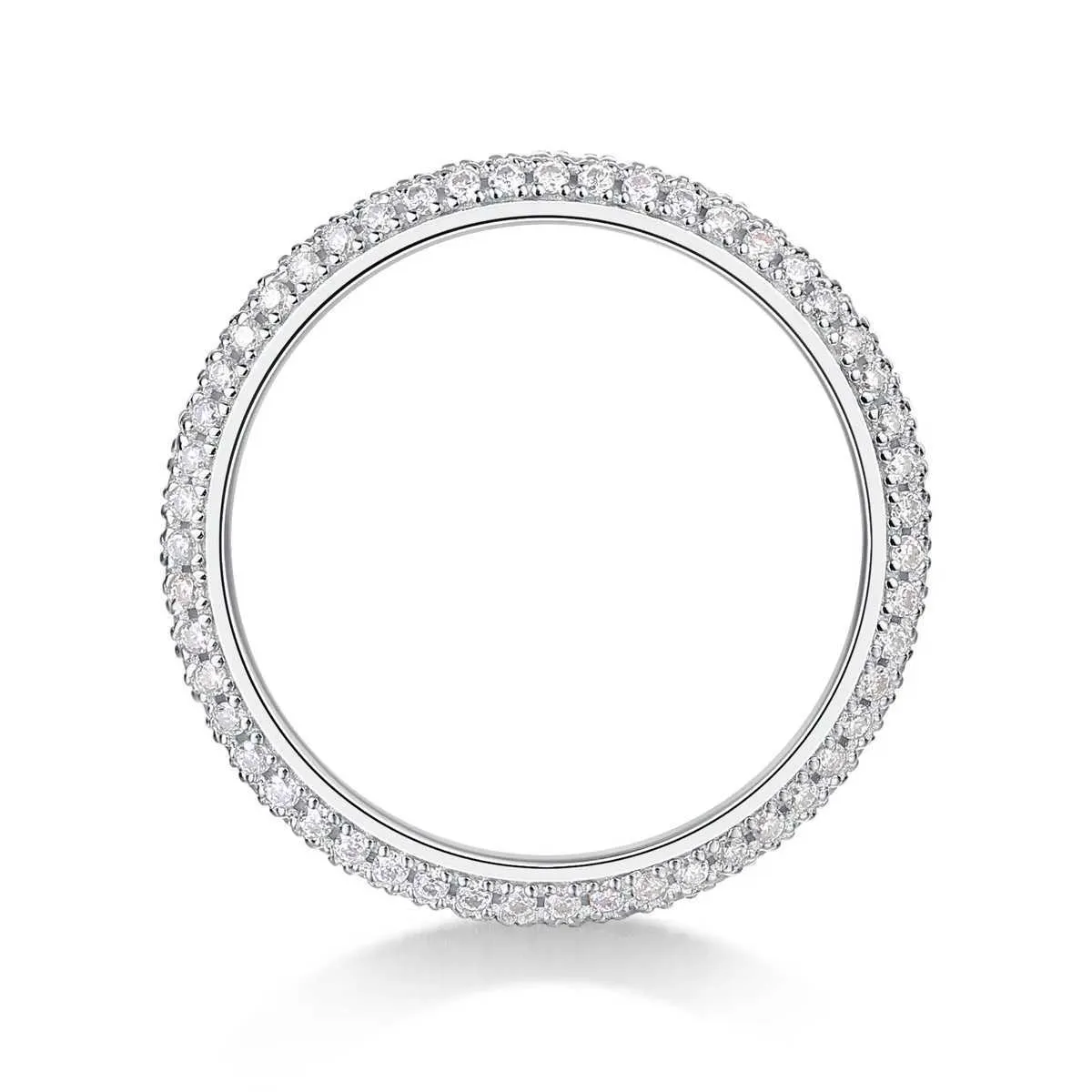 MMIC ♥ Terry Ringer /追跡付 TBCYD 1MM D Color Full Moissanite Covered Wedding Band For