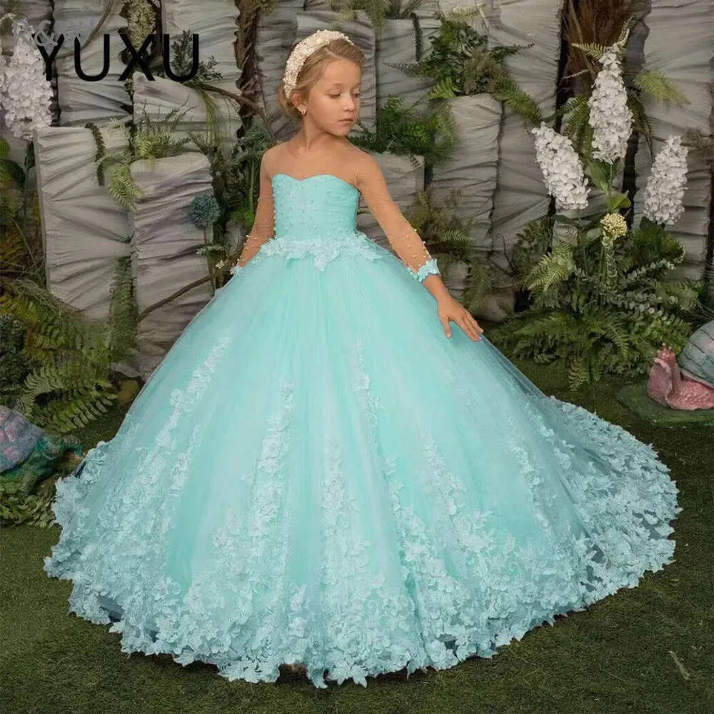 Save Big on Bulk Lace Beads Dresses Applique Prom Dress, Beaded Prom  Gowns: Elegant Jewel Neck Long Sleeve Princess Ball Gown For Girls, Lace  And