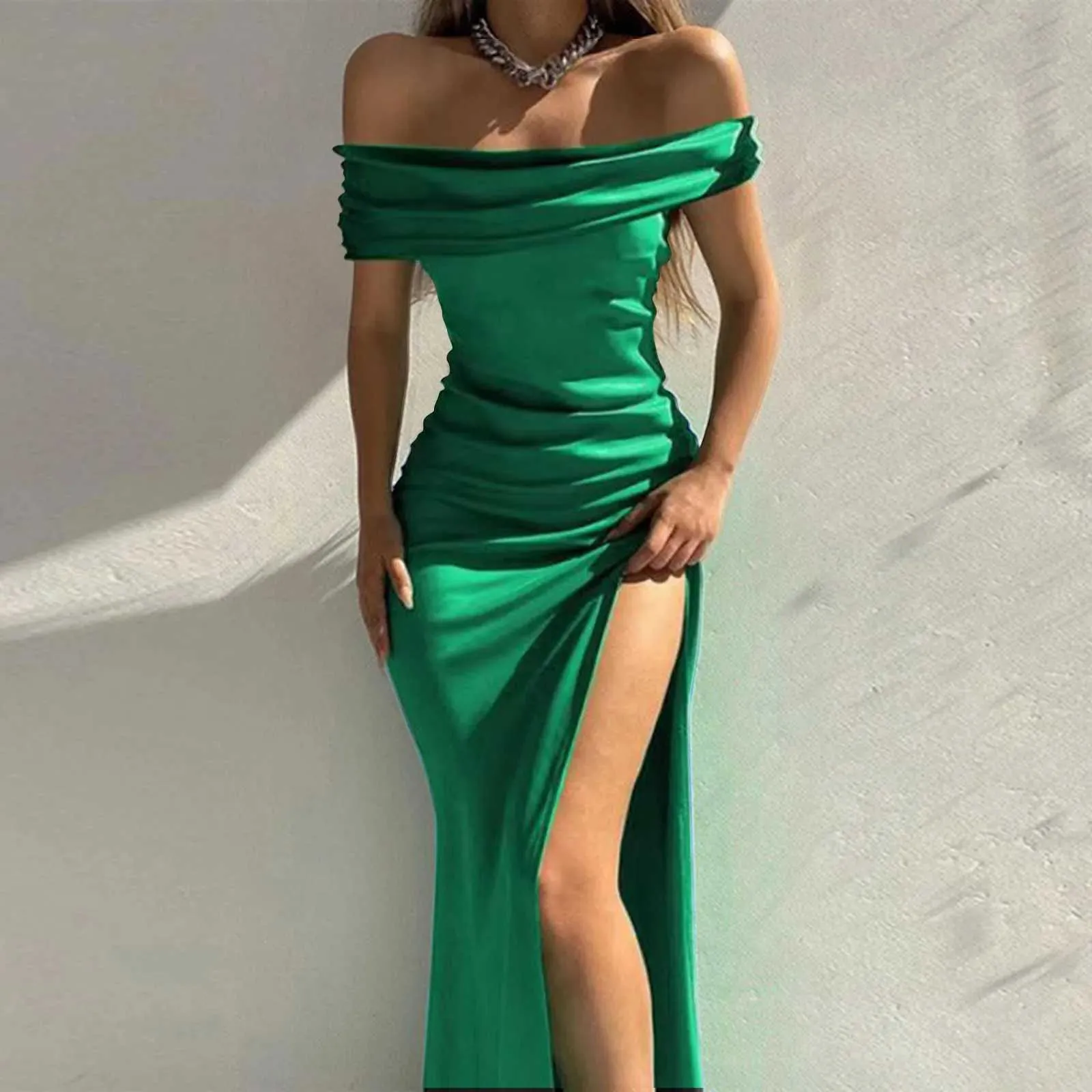 Elegant Evening Dress Floor-Length Chiffon High Waist Split Formal Maxi  Dress for Women from Dhgate Runway Dresses - price 29.66