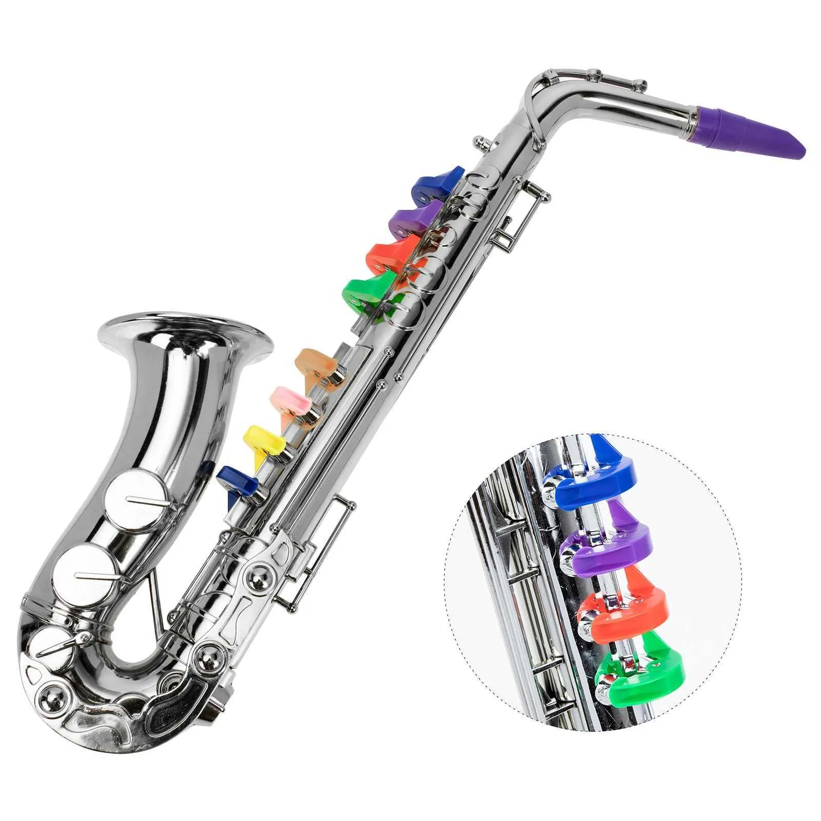 Saxophone Jouet éducatif En Plastique Coloré - Instrument De Musique Pour Enfant - Développe La Sensibilité Musicale Et La Coordination - Taille Adaptée Aux Petites Mains