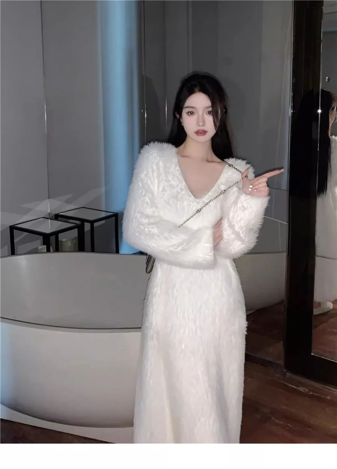 white loose sweater dress Gwyneth White Sweater i Dress - XXL Size - Women's Dresses