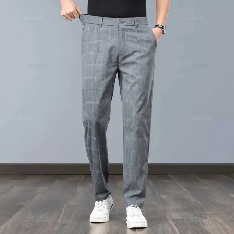 Save Big on Bulk Mens Summer Plaid Pants Summer Trousers Men: Plaid Stretch  Thin Pants Business Casual Grey Black Trousers For Men, Modern Fit, Ideal 