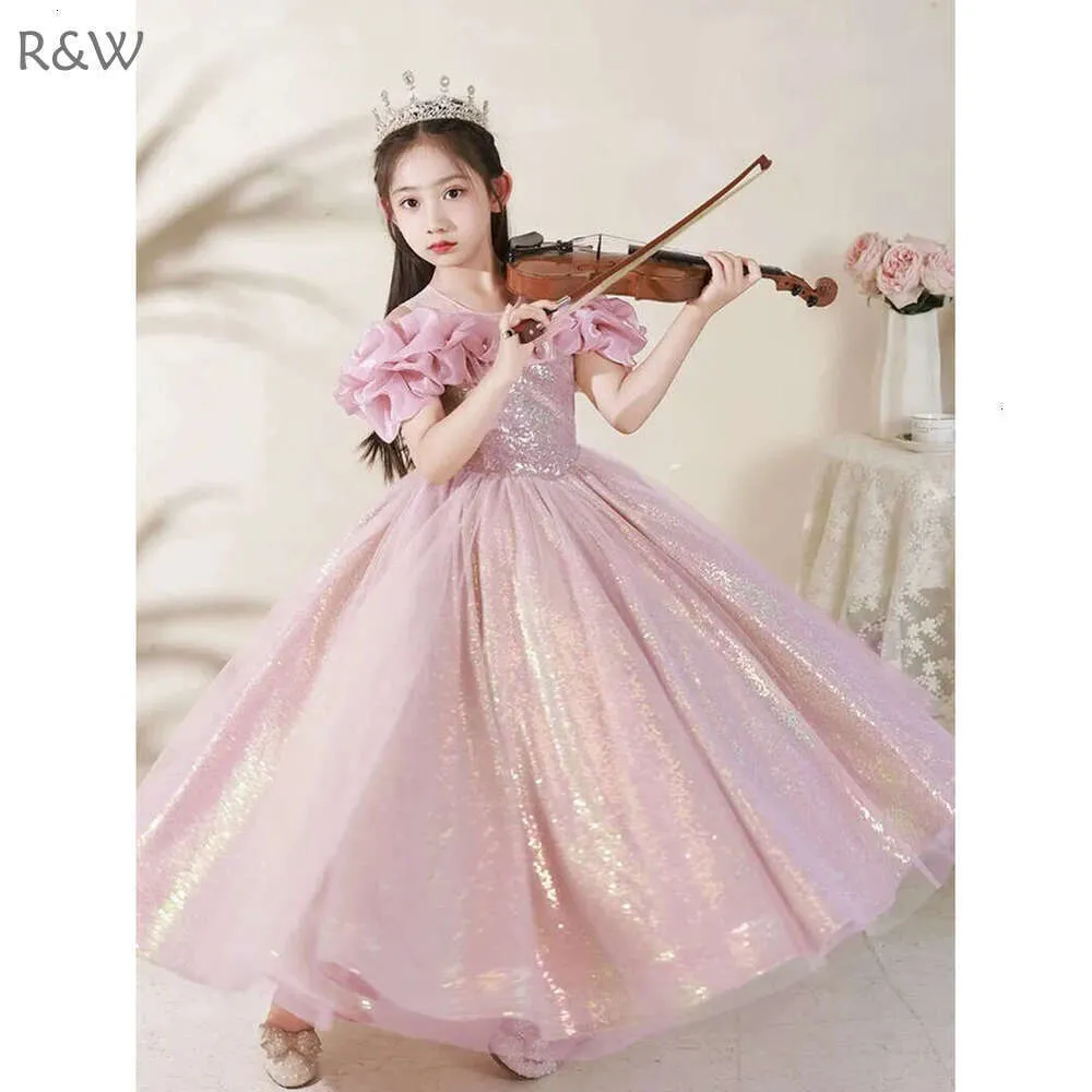 R&W Pink Wer Girl Little Kids Dresses Sequined Lace... From Redwhitebliss,  $97.41 | DHgate.Com