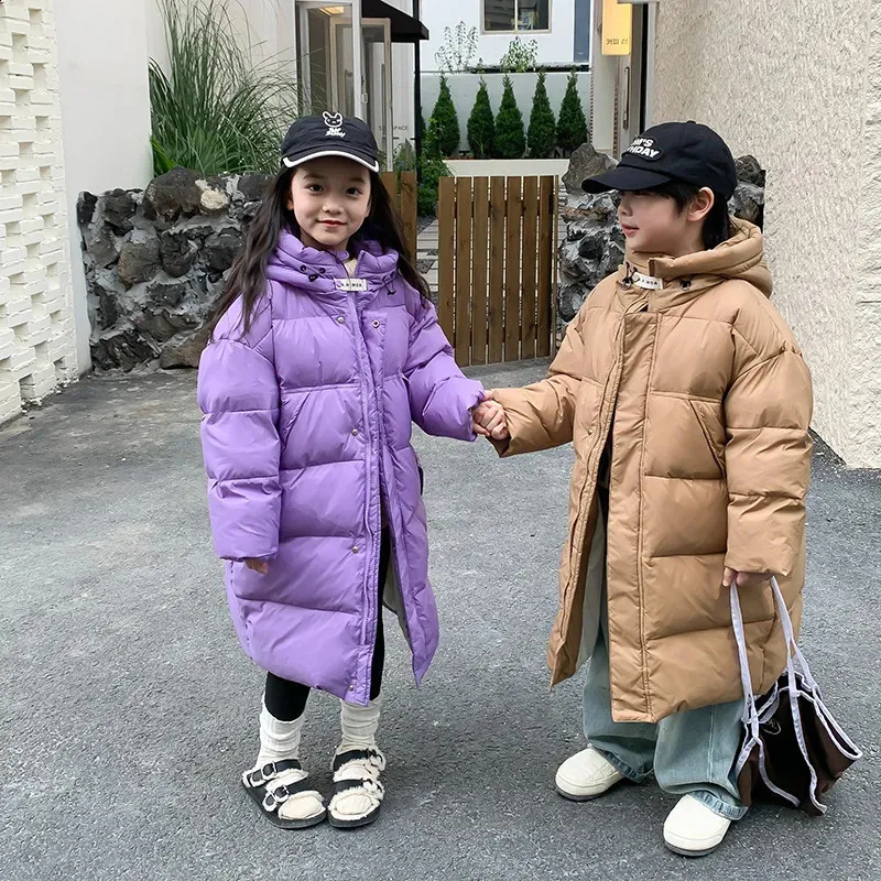 Korean Winter Jacket Coat: Mid Length Kids Winter Coat