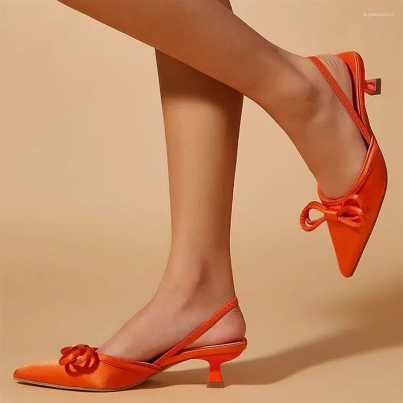 Orange kitten heels hotsell