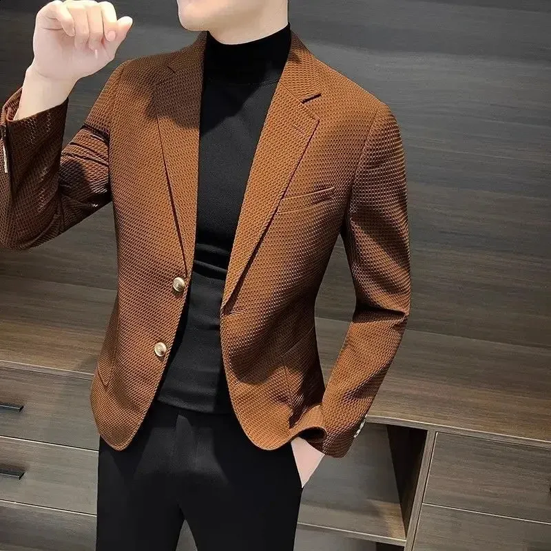 Mens Short Blazers For Ladies Korean Style Mens Leather Jacket