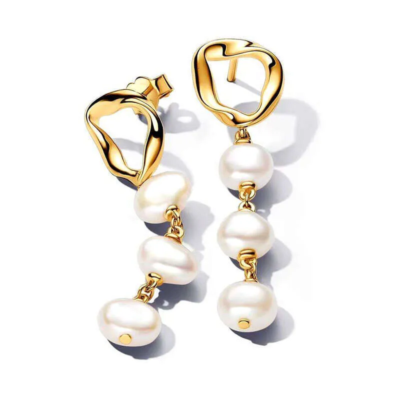2024 New 18K Gold Plated Designer Earring 925 Pure Silver Boutique Irregular Zircon And Pearl Series Earrings For_voghion.com