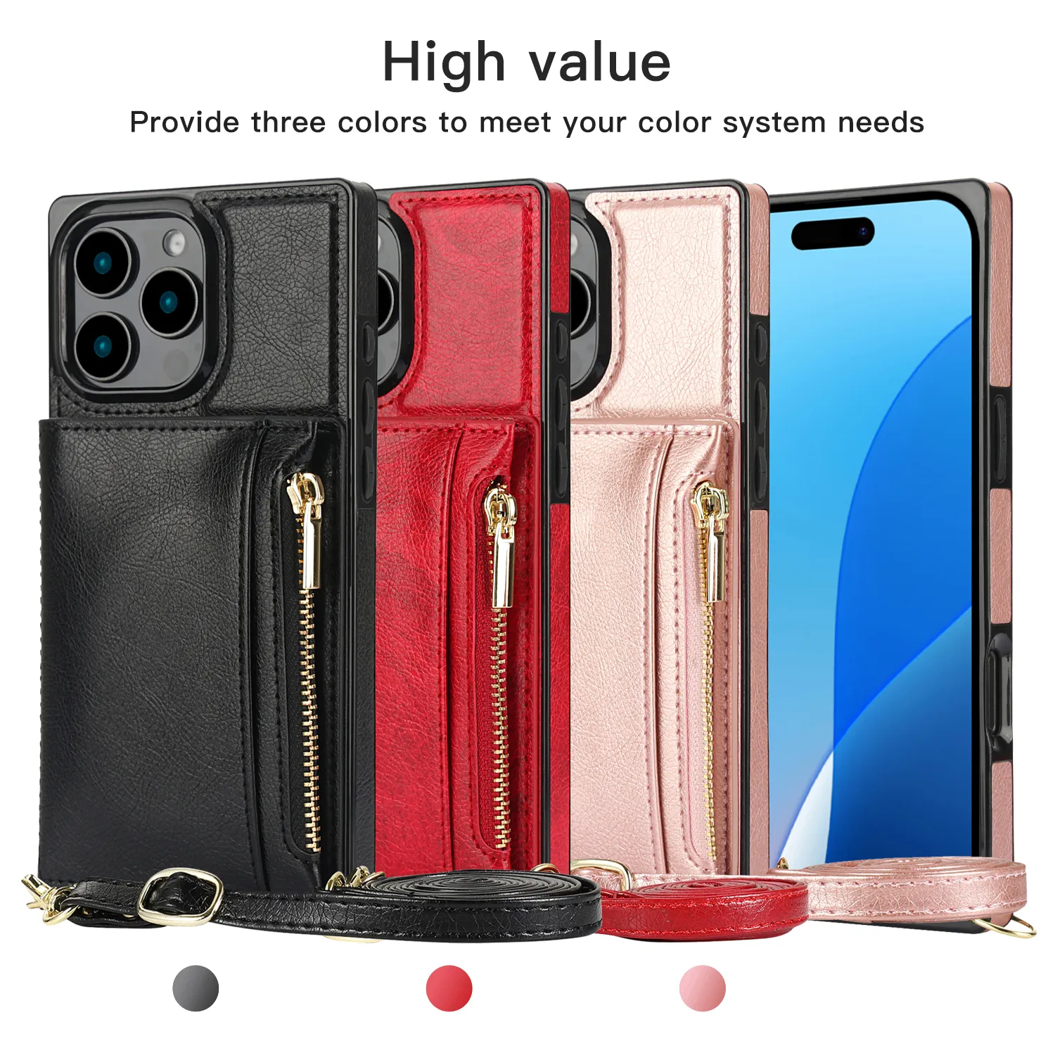 Shockproof PU Leather Back Cover With Dual Buckle Kicktand Zipper Detachable Coin Purse And Shoulder Strap For IPhone 16 11 Pro Max XR XL And XS X7 8 Plus From Itaoimai 5.93 DHgate.Com
