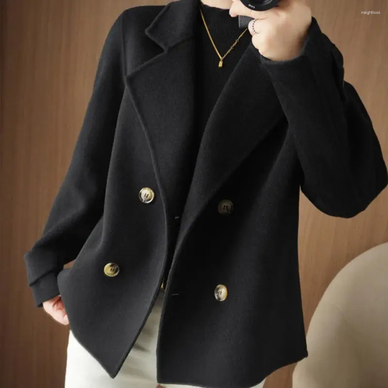 Winter long wool coat with double breasted 4700 Winter long wool coat with double breasted 4700