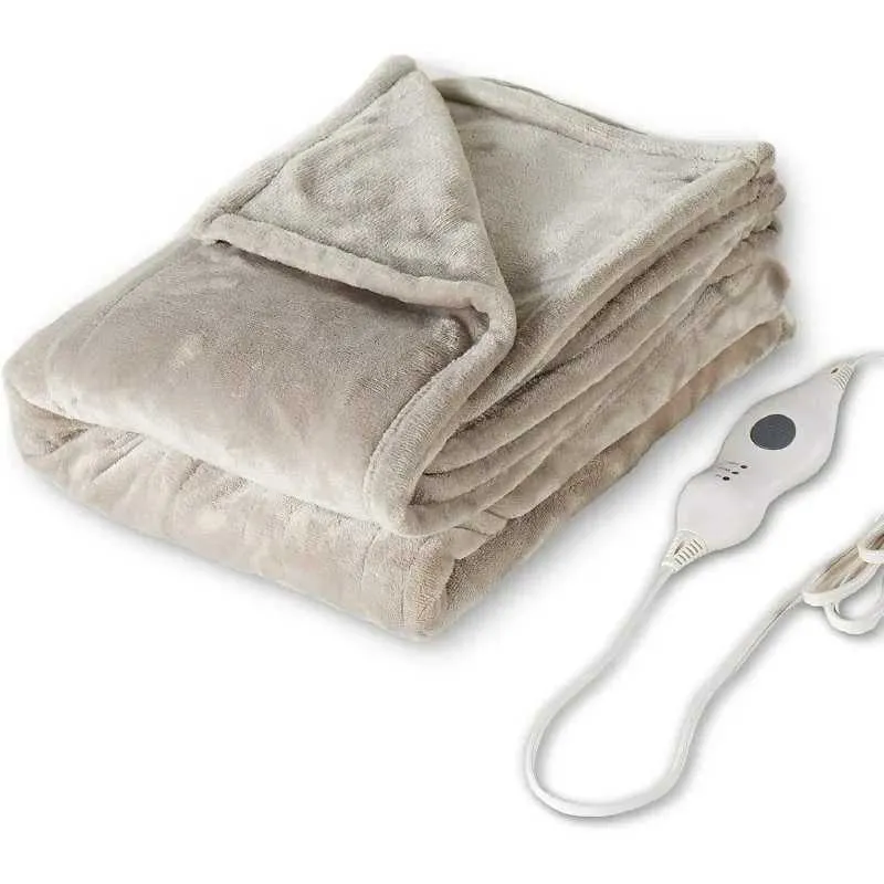 Degrees Of Comfort Electric Heated Blanket Queen Size With Dual Control - Soft Flannel Heating Blankets With 6 Heat Settings, 10-Hour Auto Shut-Off