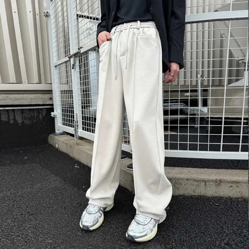 Mens And Womens Loose Casual Straight Sport White Wide Leg Mens And Womens Loose Casual Straight Sport White Wide Leg