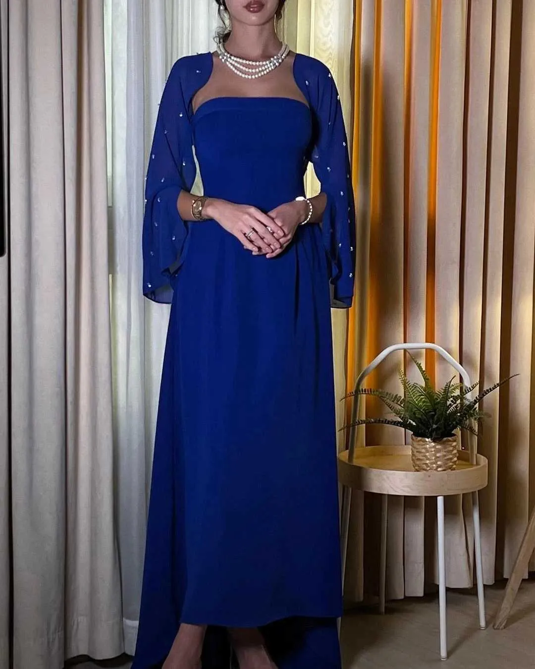 Floor-Length Chiffon Dress with Short Sleeve Stripes Pattern Womens Evening  Dress W240924 from Dhgate Runway Dresses - price 48.39
