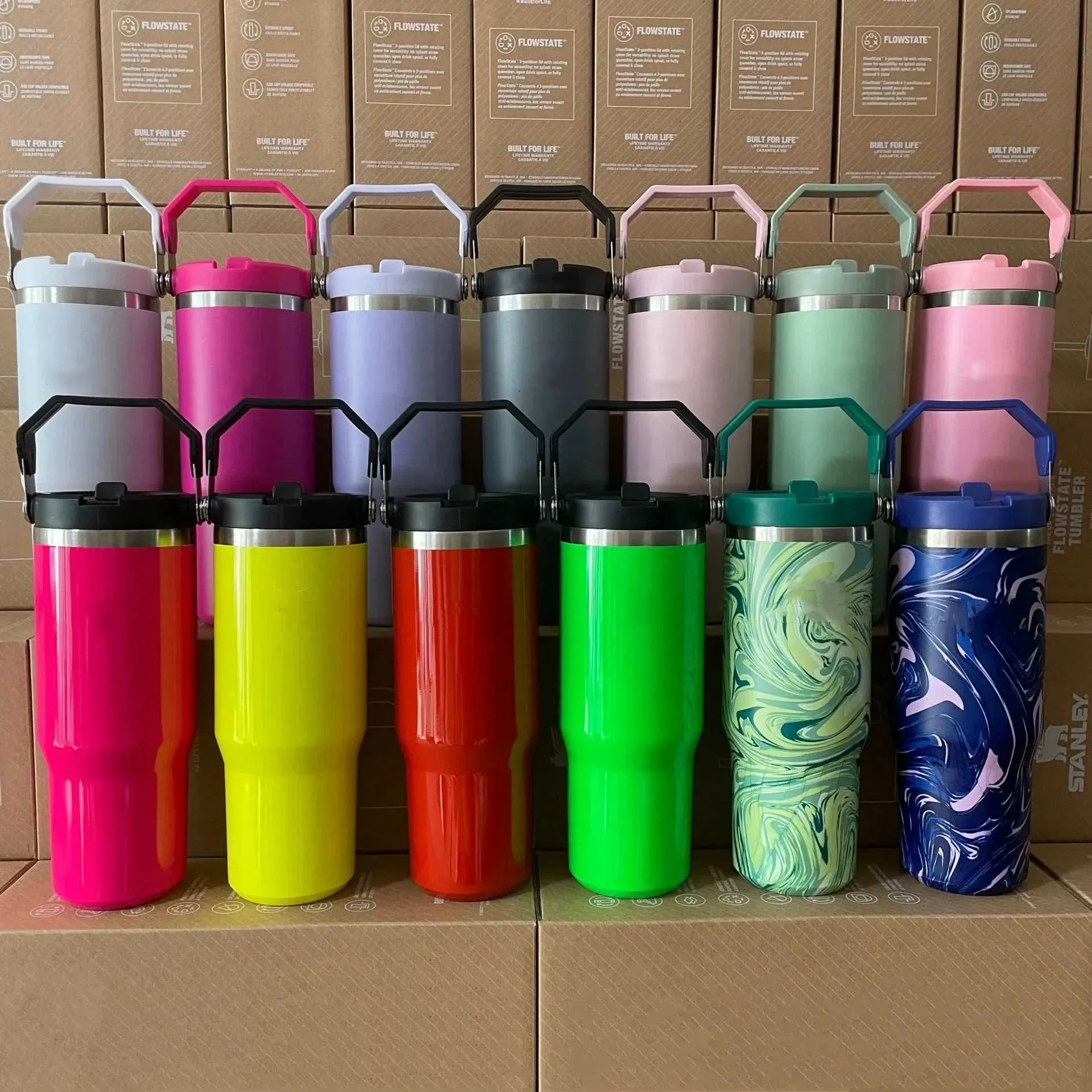 Double Wall Vacuum Insulated Stainless Steel Coffee Travel Mug with Lid &  Straw - 30oz, Leak Proof, Handle, 2 Pack from Dhgate Mugs - price 20.46