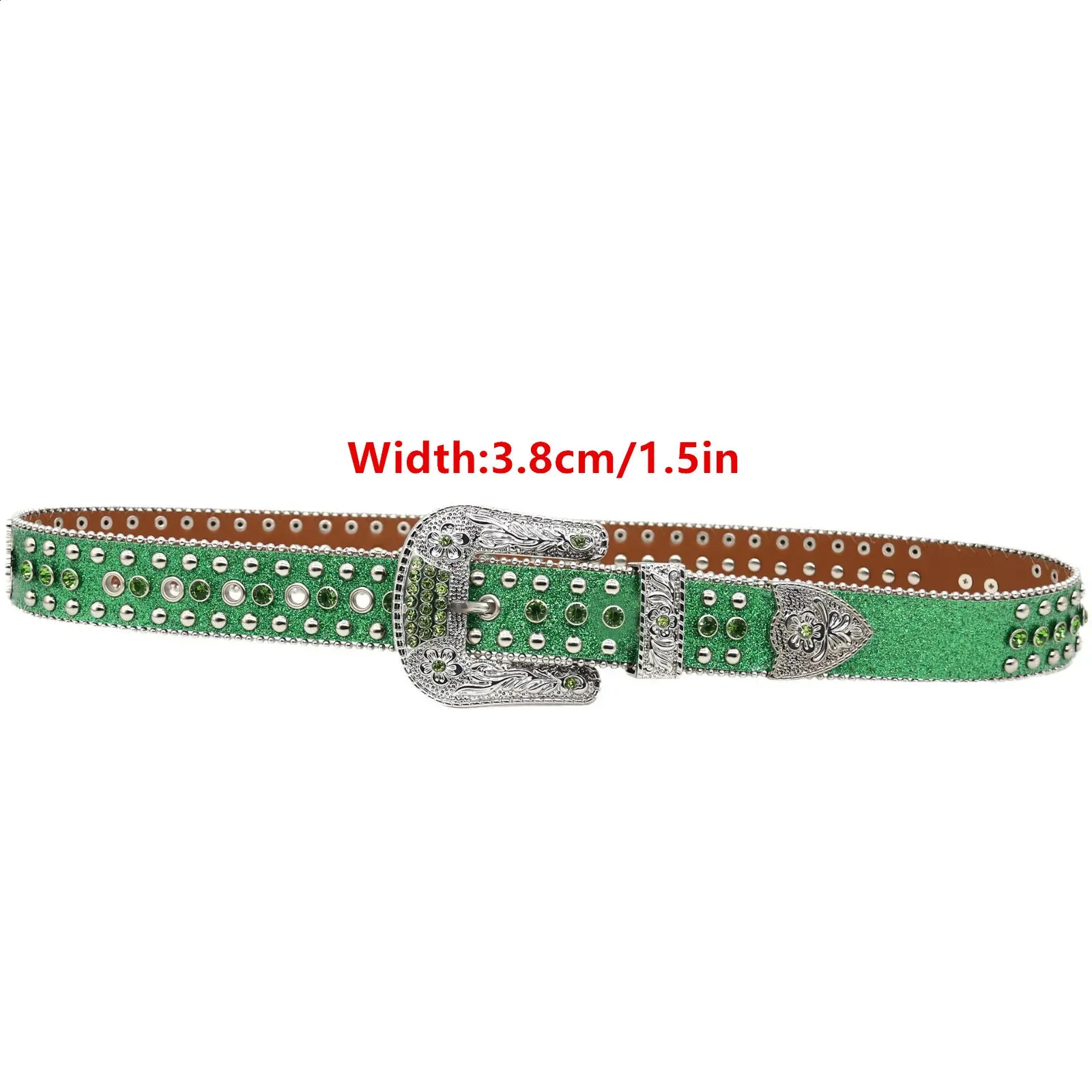 Glamorous Rhinestone Cross Rivet Belt For Women Punk  display picture 1