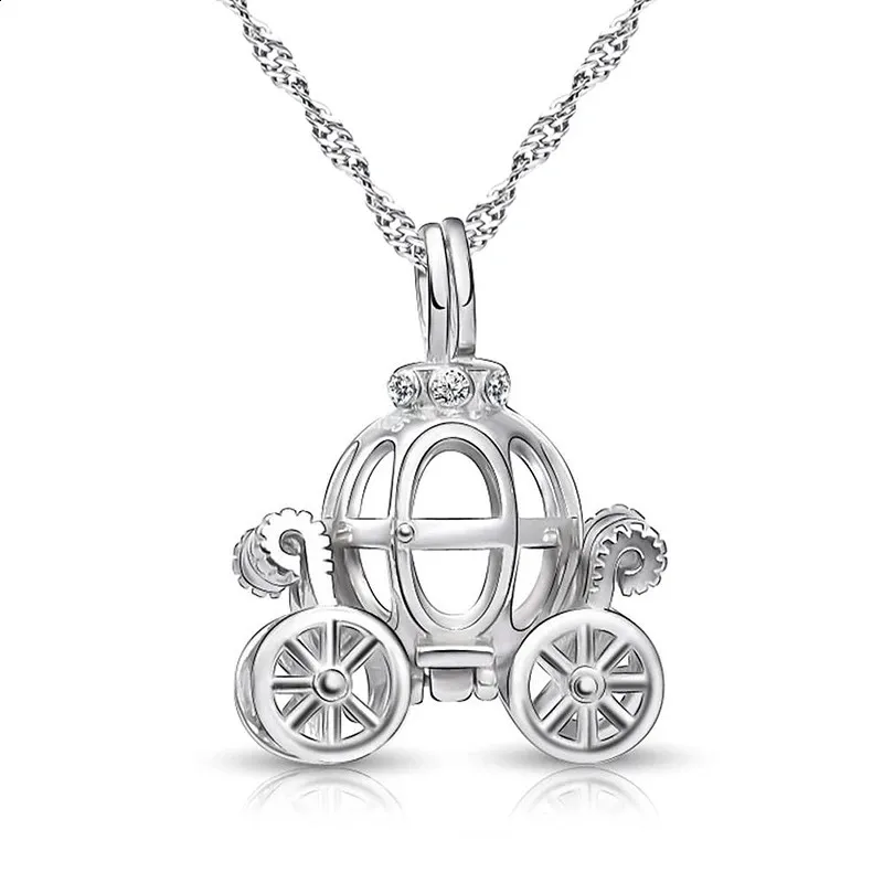 Pendentif Calèche Ancien En Argent Massif - Bijou Vintage Charmant