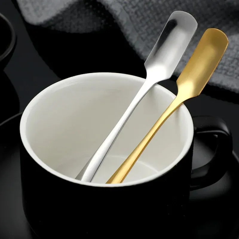 Perfect Tea Spoon: Long Handle Dessert Spoon, Stainless Steel, Golden ...