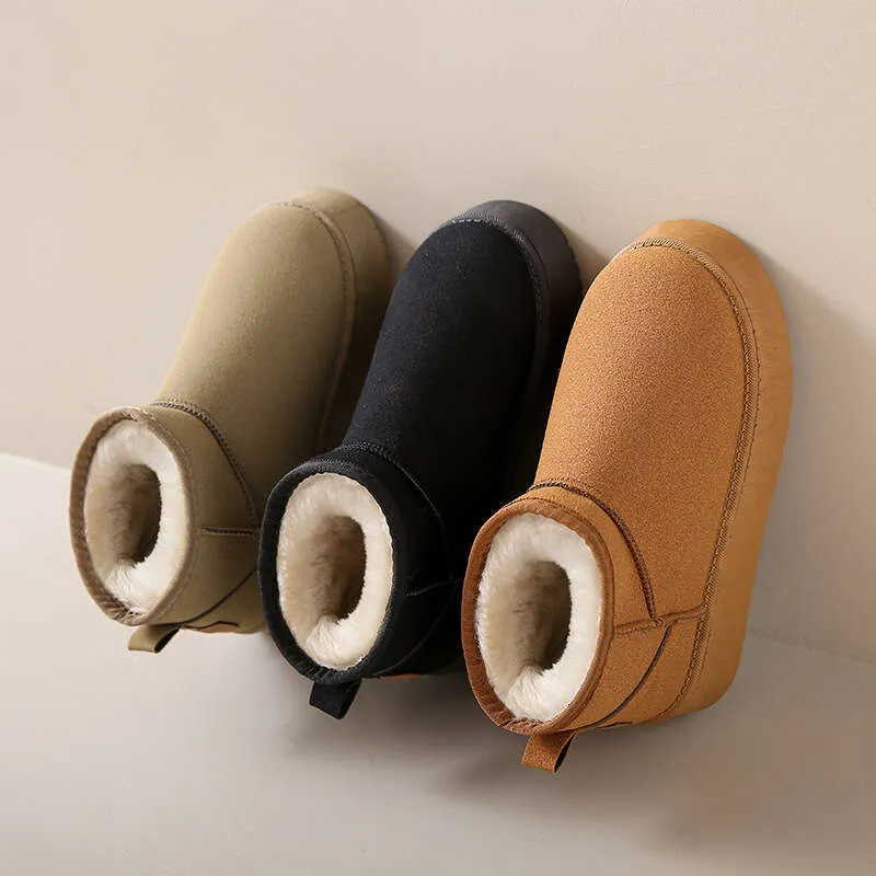 Warm Suede Ankle Boots: Winter Women's Plush Lined Snow Flats - Shop ...