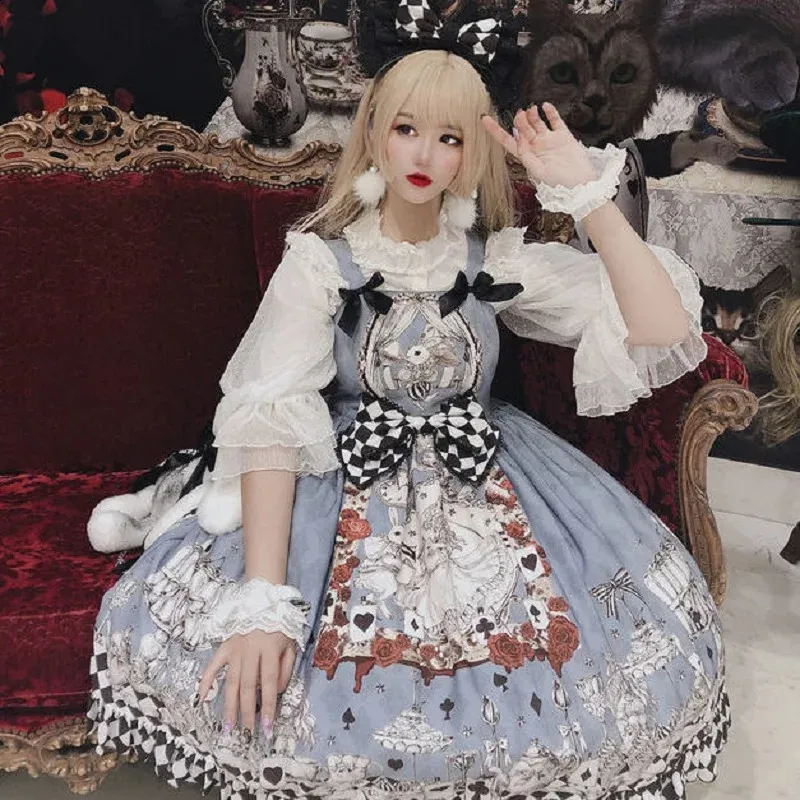 Gothic Lolita Dress with Cool Sleeves - Black Harajuku JSK Dress for ...