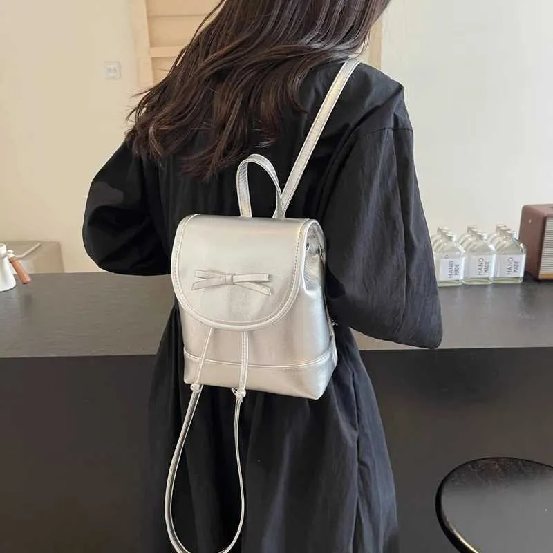 Womens Mini Backpacks: Chic Small Faux Leather Backpack With Bow