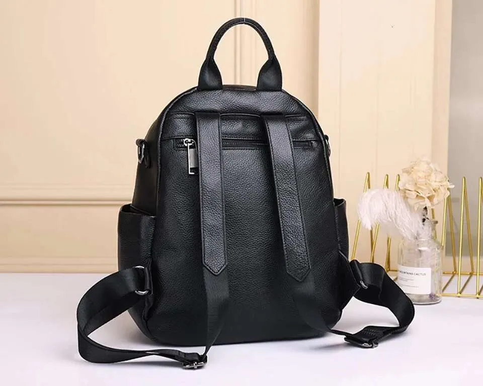 Cow leather backpack deals