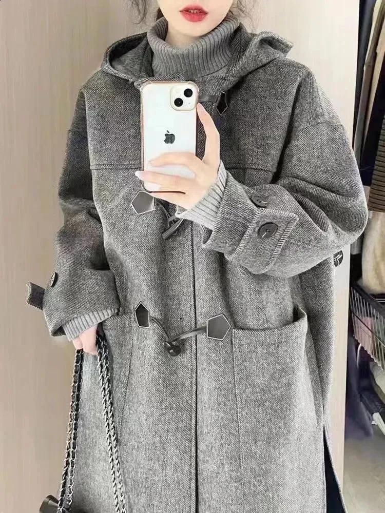 Vestes à Capuche Pour Femmes, Veste/manteau à Capuche Décontracté Uni à Manches Longues Pour L'Hiver, Veste à Capuche à Carreaux