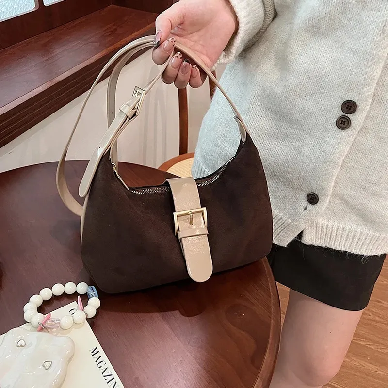 Faux suede handbag sale