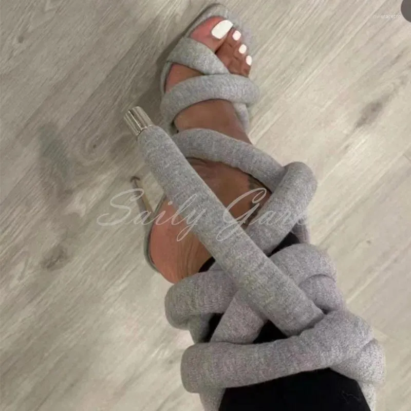 Sandals Grey Lace Heels Grey Lace Up Stiletto Sandals: Strappy