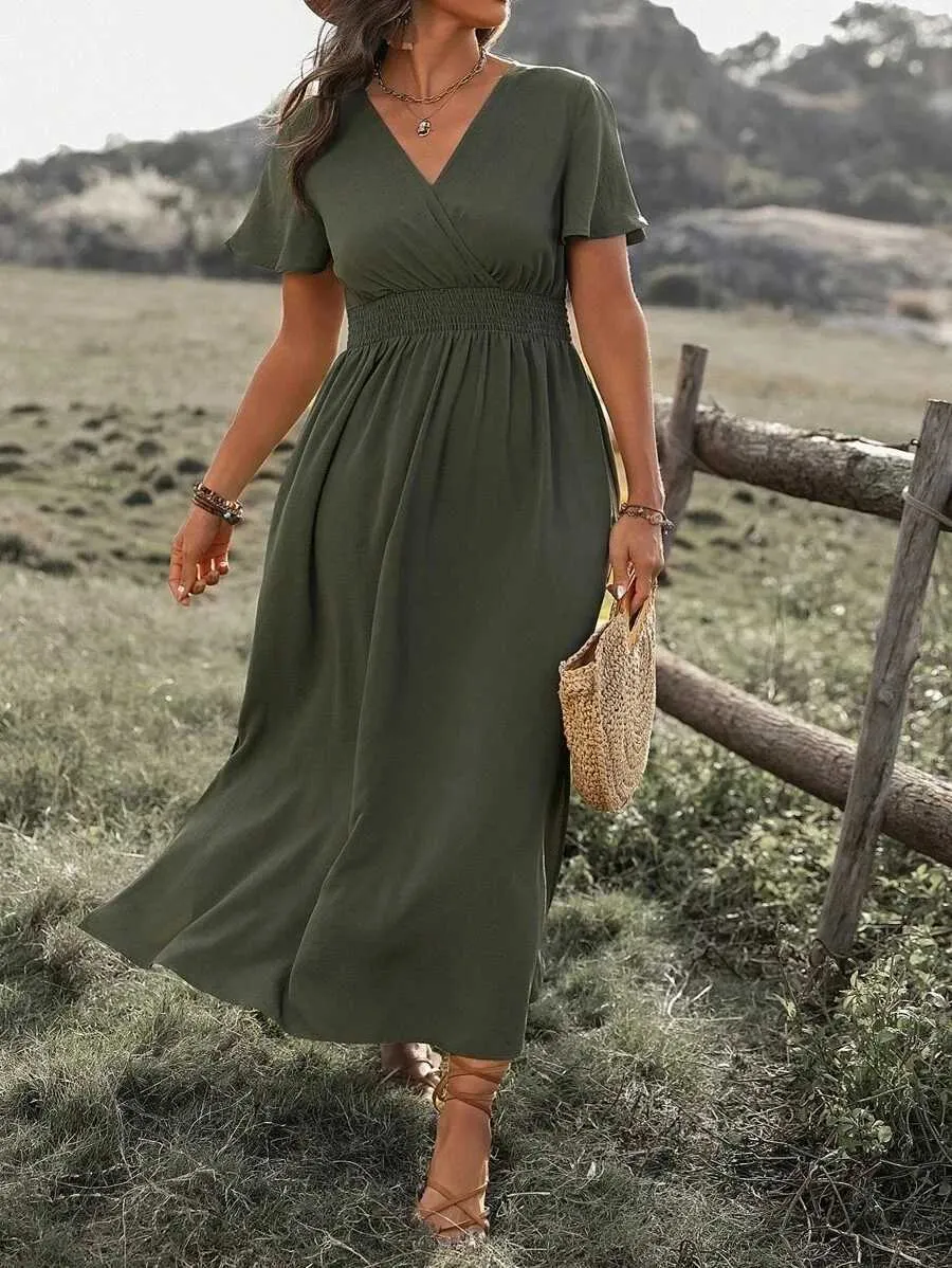 white christmas dresses Side Slit Maxi | Women's Boutique Online main image 1