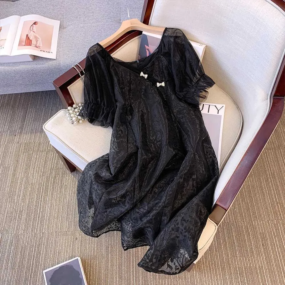 knee length dresses for ladies Plus Size Patchwork Loose Maxi Irregular Causal Dress XXL main image 0
