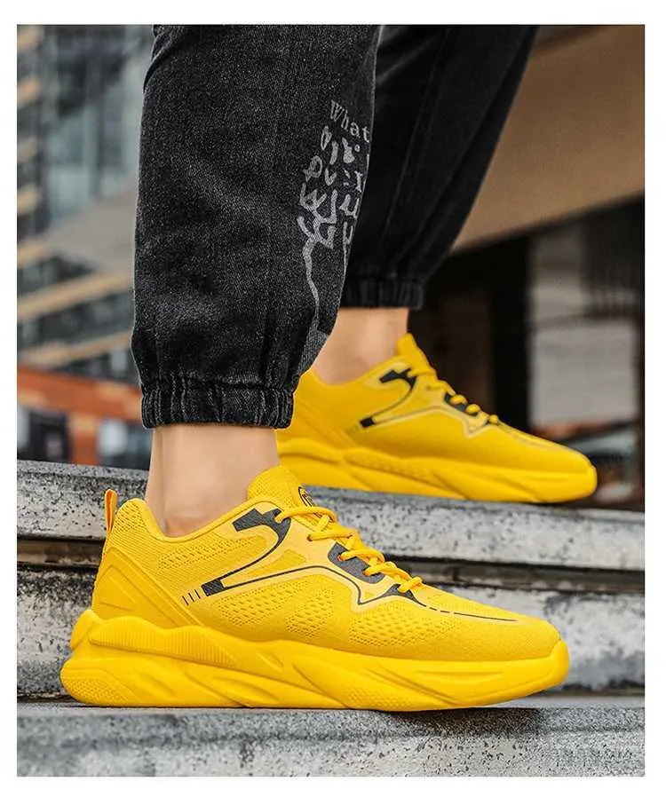 Mens Pale Yellow Shoes Mens Yellow Casual Platform Sneakers With