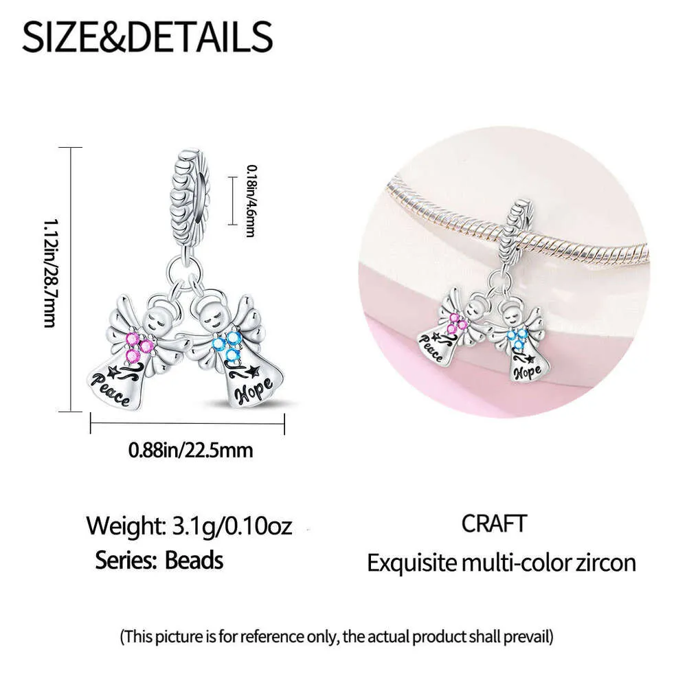 Angel Pendant Charm In 925 Sterling Silver For Bead Bracelets_voghion.com