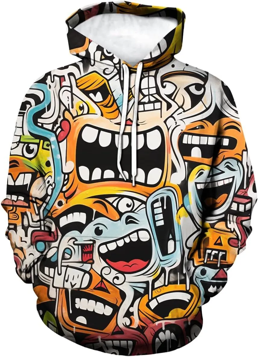 Vetements Graffiti Hoodie Orange Hoodie For Mens Womens Graffiti