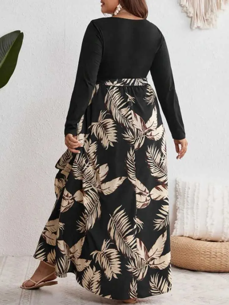Plus Size Velvet Long Sleeve Belted Maxi Dress with Ruffled Collar for  Winter Wedding from Dhgate Plus size Dresses - price 28.5