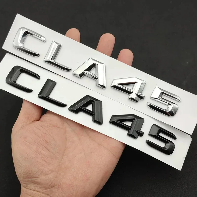 Mercedes CLA45 AMG W117 C117 3D ABS Black Chrome Rear Trunk Emblem ...
