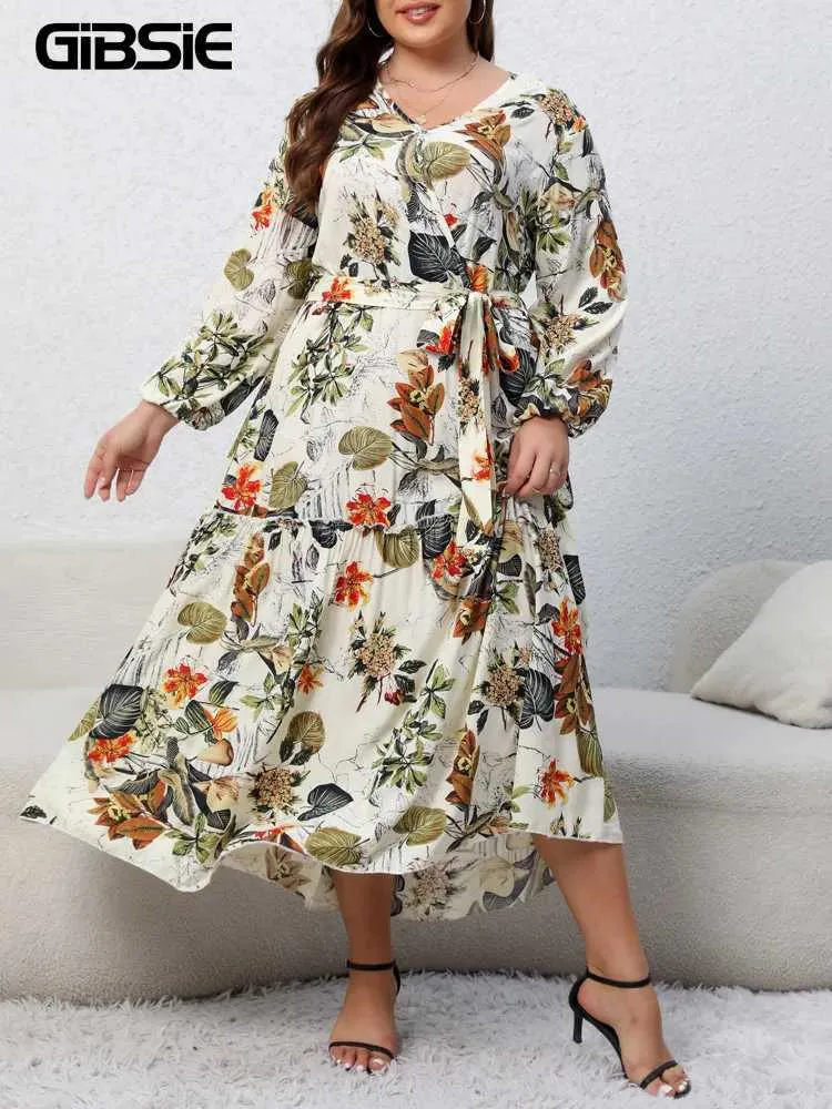 Womens Floral Print Belted Maxi Dress - Long Sleeve V-Neck Casual Boho Dress for Spring & Fall from Dhgate Plus size Dresses - price 28.75 Womens Floral Print Belted Maxi Dress - Long Sleeve V-Neck Casual Boho Dress for Spring & Fall from Dhgate Plus size Dresses - price 28.75