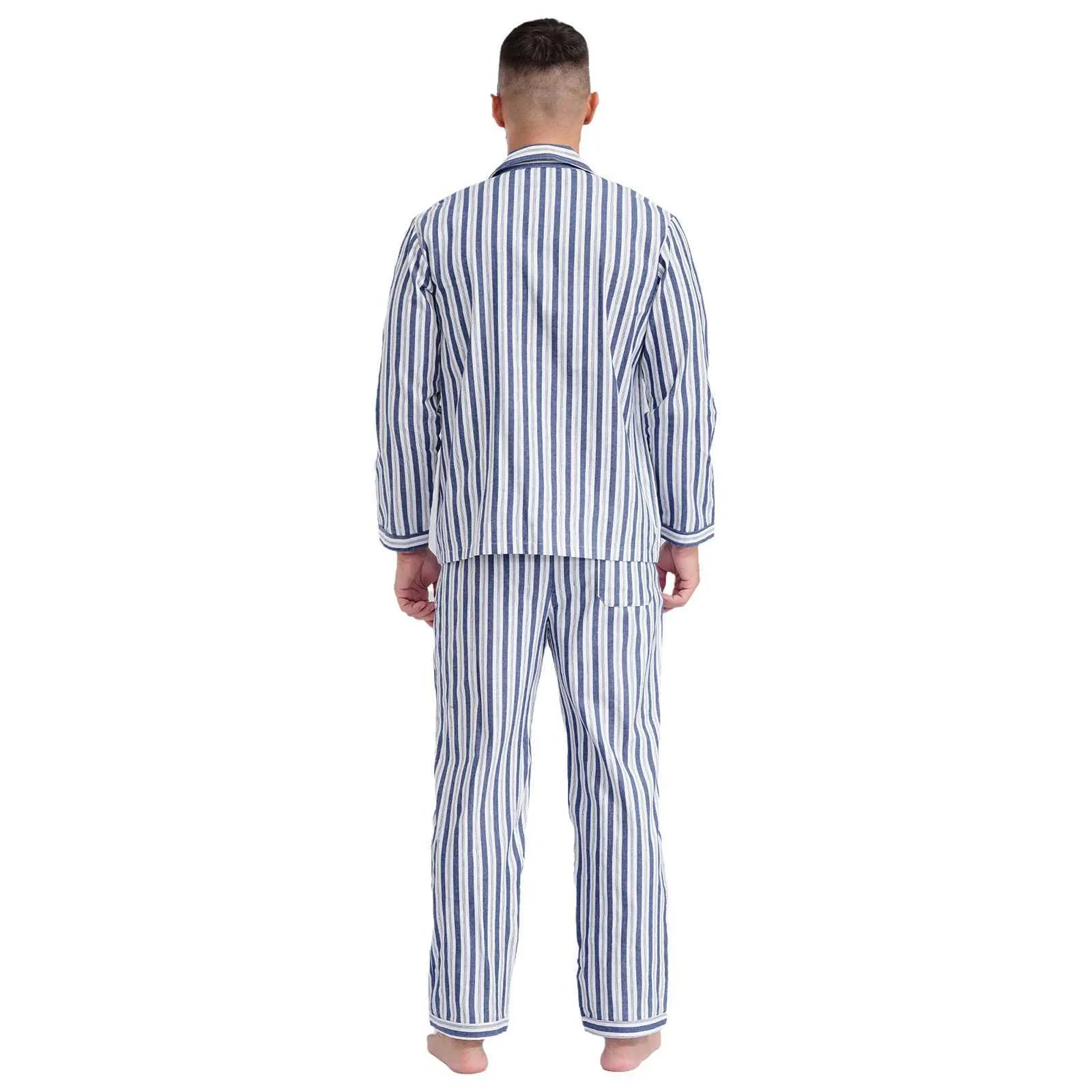 Save Big on Bulk Mens Cotton Pyjama Set Men's Cotton Striped Pajama Set  Casual Loungewear For Sleep And Home, Long Short Sleeve, Button Down  Shirt