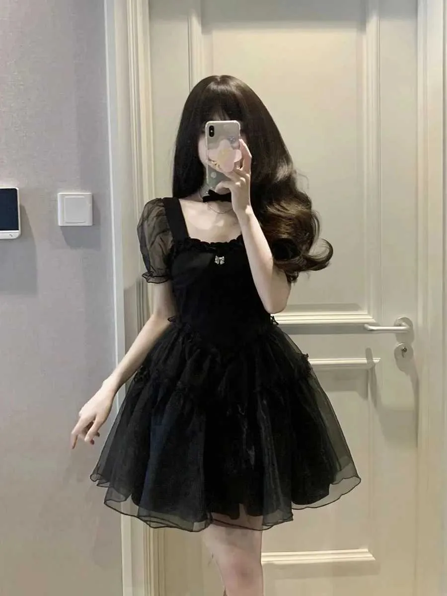 Summer New Black Yarn Dress Fluffy Small Short Square... From Jichang_store1, $12.4 | DHgate.Com Summer New Black Yarn Dress Fluffy Small Short Square... From Jichang_store1, $12.4 | DHgate.Com