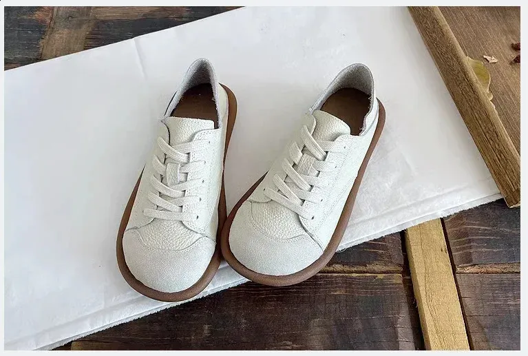 Damen Schnürschuhe Mit Flachem Absatz Und Runder Kappe, Pu Sneaker_voghion.com