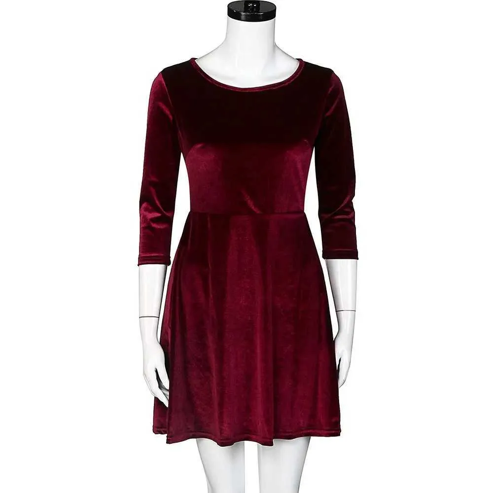 open lace back dress Buy VELVET PUFF SLEEVE PETER PAN COLLAR SHORT DRESS Online main image 0