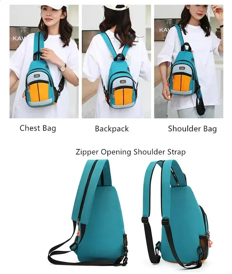 Mini Backpack Purse: Waterproof Oxford Cloth Small Chest Bag  display picture 1
