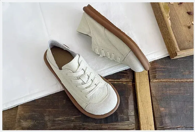 Damen Schnürschuhe Mit Flachem Absatz Und Runder Kappe, Pu Sneaker_voghion.com