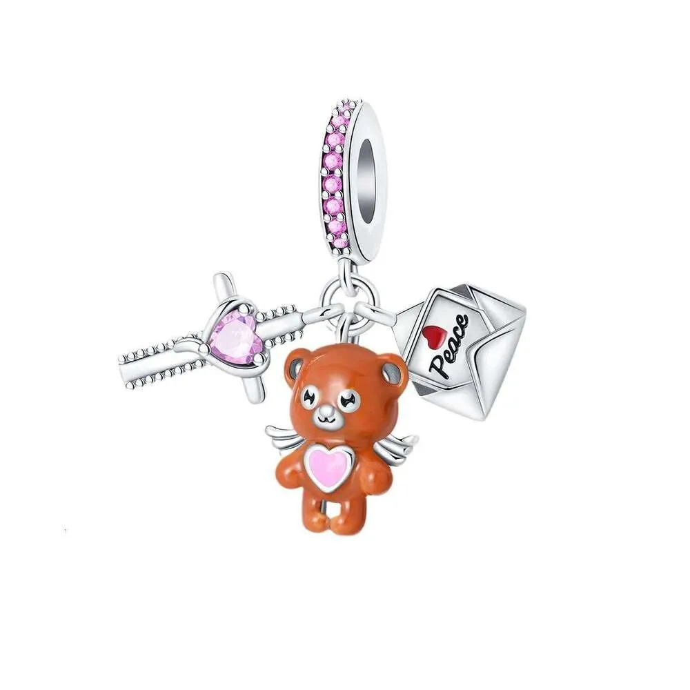 2024 New Fashion 925 Sterling Silver And Hope Angel Pendant Charms Peace Wish Bear Beads Fit Originals Bracelet DIY_voghion.com