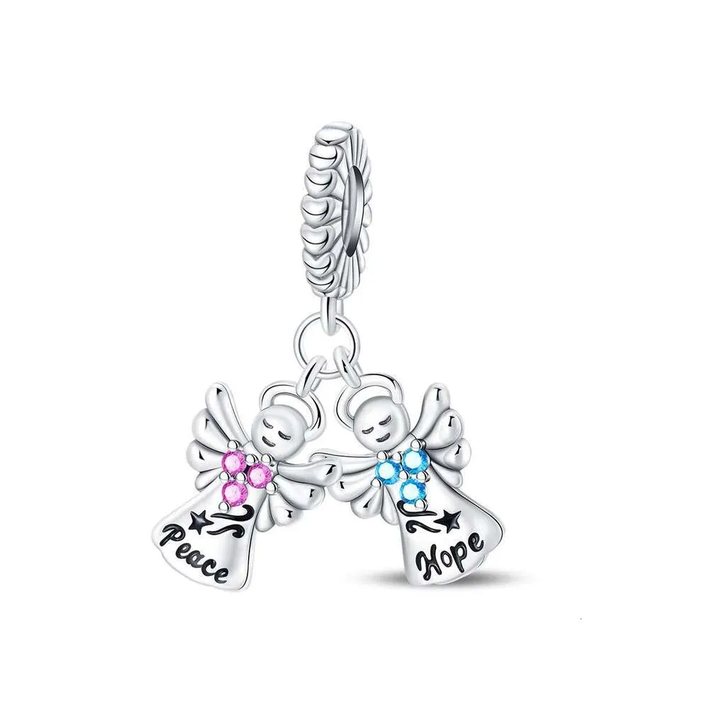 Angel Pendant Charm In 925 Sterling Silver For Bead Bracelets_voghion.com