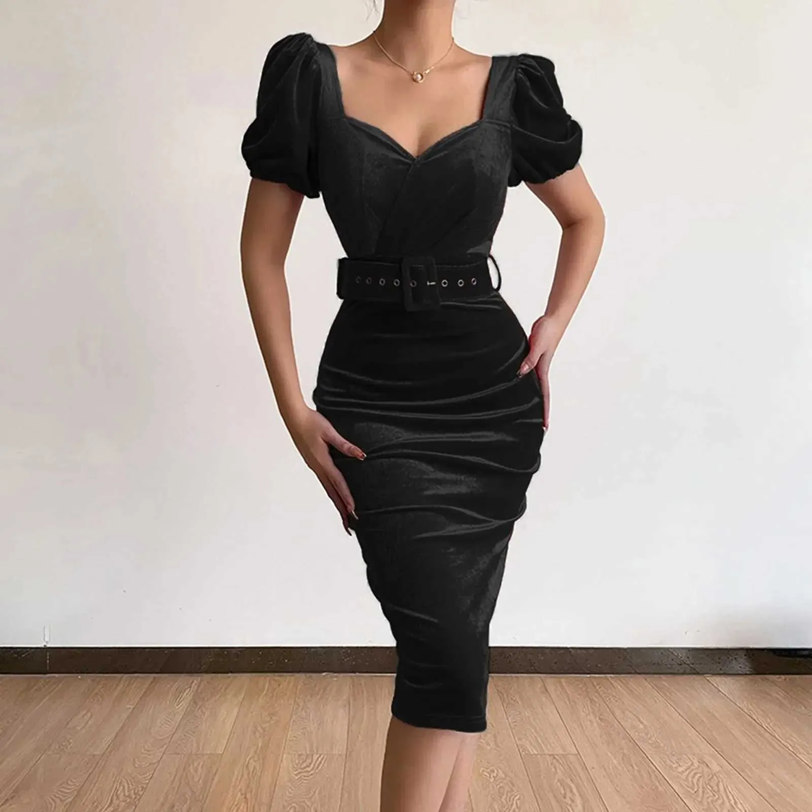 Summer Bodycon flutter sleeve cocktail dress with Belt - Sexy Sleeves, Short Sleeve, Elegant for Women - Perfect for Casual Wear and Work - Vestidos Summer Bodycon flutter sleeve cocktail dress with Belt - Sexy Sleeves, Short Sleeve, Elegant for Women - Perfect for Casual Wear and Work - Vestidos