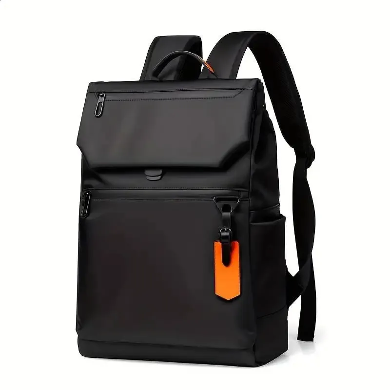 Sac à dos homme en tissu Oxford imperméable, compatible avec ordinateur portable 14-156 pouces, avec port de chargement USB et fermeture éclair. Idéal pour les voyages et les activités de plein air. Référence : 240925Z._voghion.com