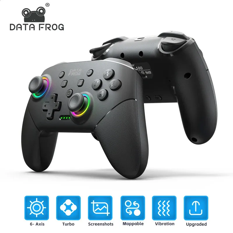 Data Frog Wireless Controller For Switch OLED Pro Joystick Remote ...