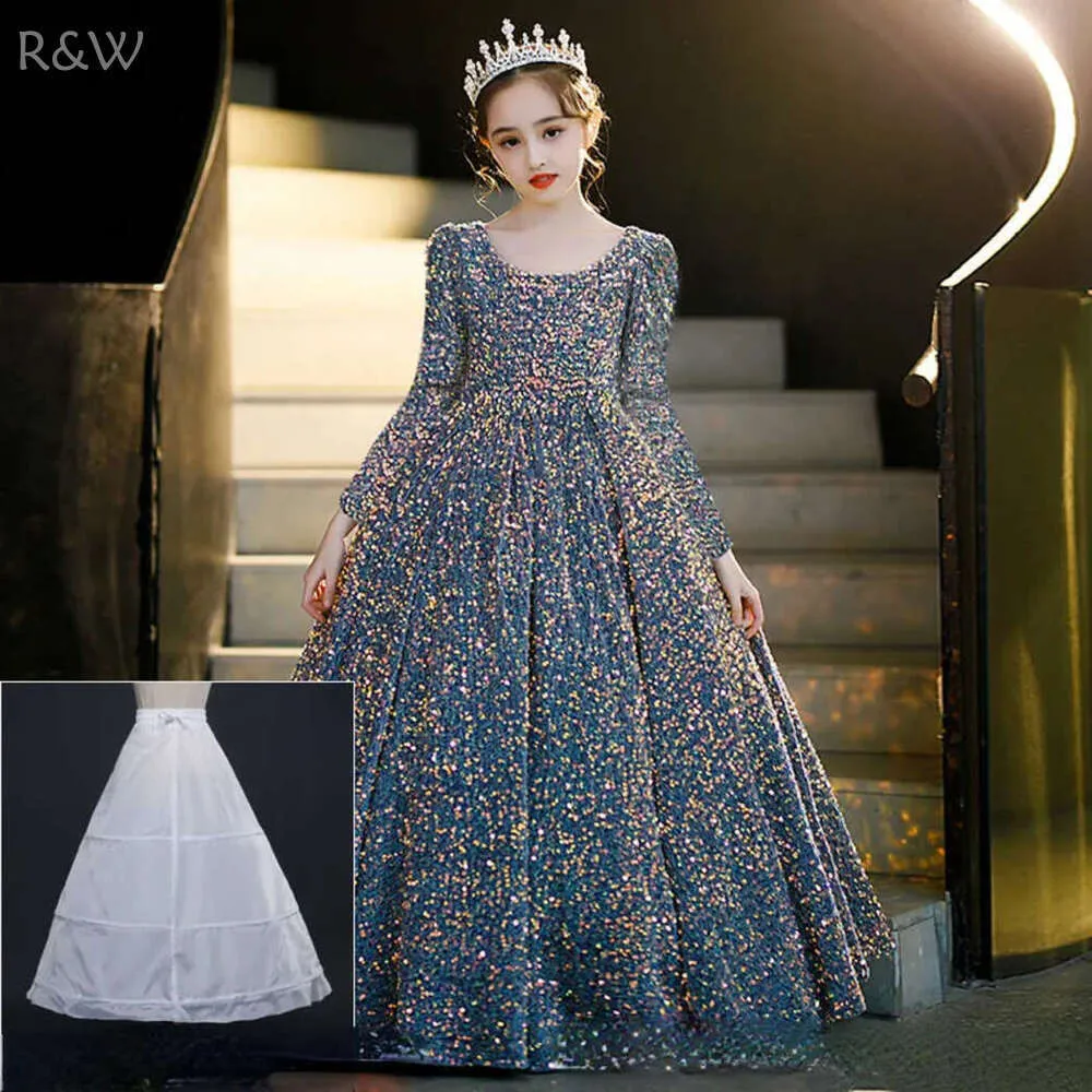 Save Big on Bulk Kids Sequin Prom Dresses R&W Girls Sequin Pageant Dress  Kids Prom Gowns, Communion Church Banquet Dresses Best Deals on DHgate
