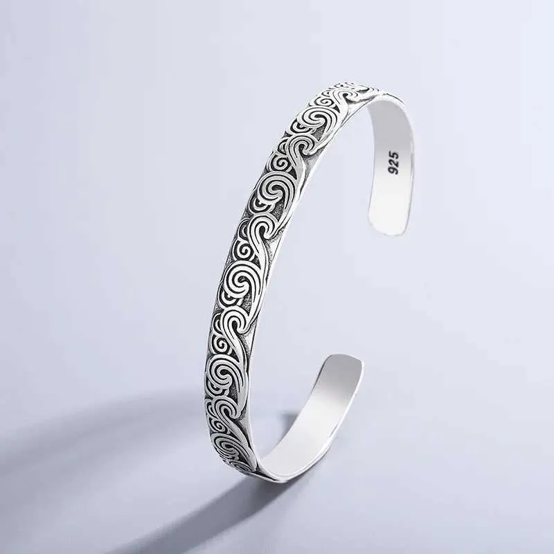 アクセサリー Indian Jewelry 80s Sterling Wave Bangle Indian Jewelry 80s Sterling Wave Bangle