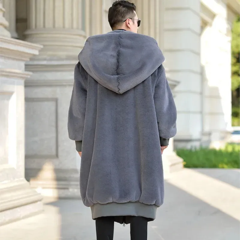 Pull Long Homme Style Doudoune - Col Montant - Tissu Polaire épais - Pour Hiver Et Voyages